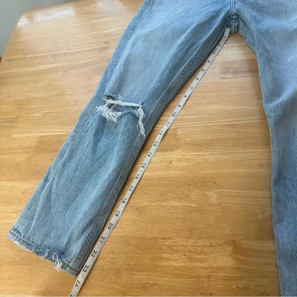 AGOLDE Jeans Size 27 Riley Cropped High Rise Straight Leg Button Fly Organic - Picture 9 of 11